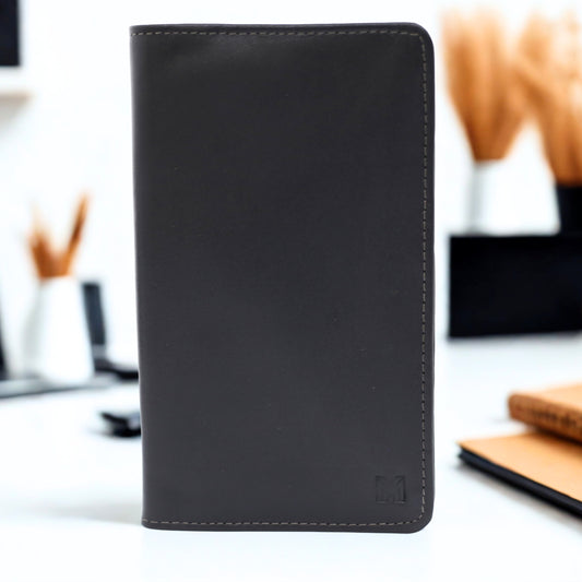 Magnetic Leather Wallet with Mobile Pocket