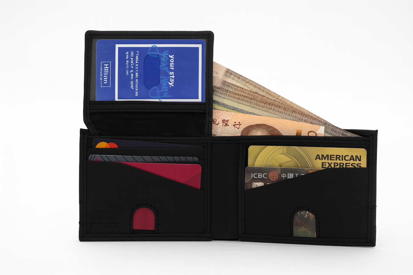 Leather RFID Passcase Wallet